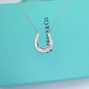 TIFFANY & CO Silver 1837 Lucky Horseshoe Necklace